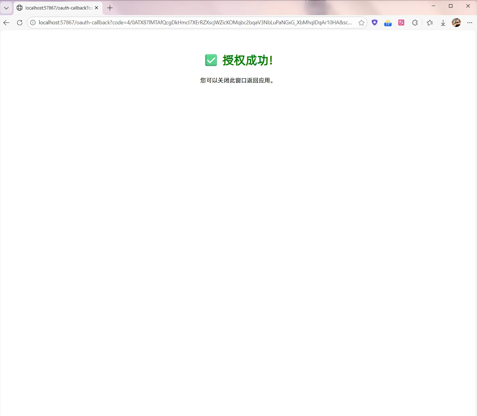 Antigravity Manager OAuth授权登录成功界面